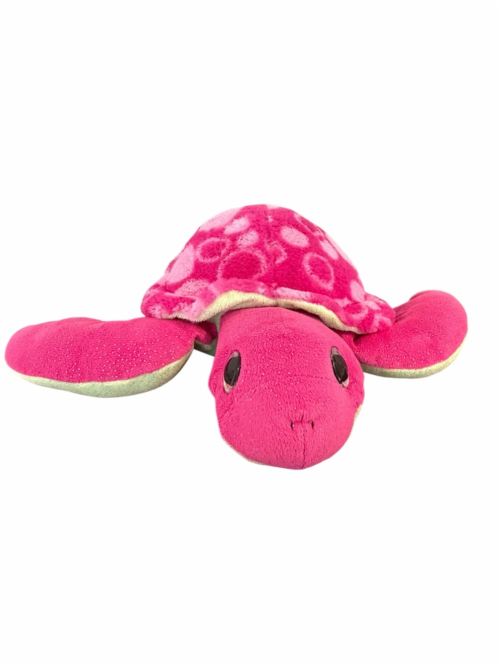 Wild Republic Pink Sea Turtle Plush Stuffed Animal Glitter Shell 16”